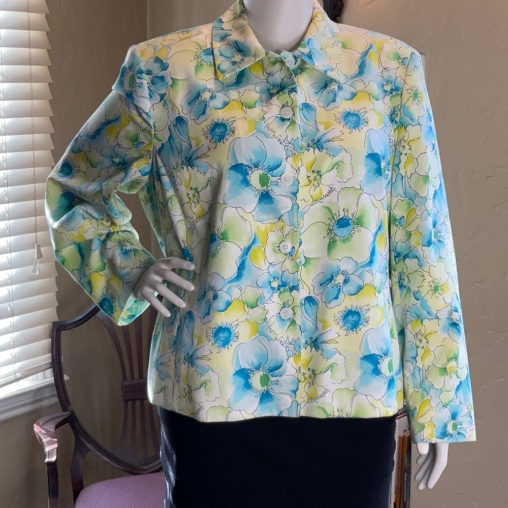 Jones New York Woman Floral Blazer sz 18W